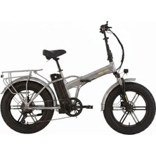 Bisan E-Folding F3 20 Jant 7 Vites 43 cm Metalik Gri Elektrikli Katlanır Bisiklet