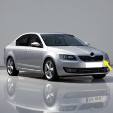 TeknoKapsül Ön Panjur Çerçevesi Nikelaj Tip 5E0853651 Skoda Octavia ile Uyumlu 2013-2017