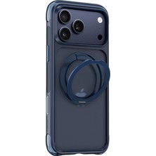 iPhone 17 Pro Kılıf Wiwu AG-203 Aeroguard Ultra Serisi M-Safe Şarjlı Airbagli Standlı Kapak Lacivert