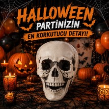 Bkmc Halloween Kafatası Dekoru – Gerçekçi Kuru Kafa Süsü, Cadılar Bayramı Masa ve Parti Dekorasyonu Fotoğraf Alanı Dekorasyonu