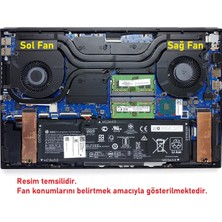 İnfostar Hp Omen 15-EK1000NT  ile Uyumlu Fan V2 (Sol  Fan - 5V)