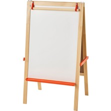Ikea Mala Çocuk Ressam Sehpası Katlanır Çift Taraflı Kara Tahta Beyaz Tahta Yazı Tahtası Şövale 3+ Yaş 48X66X112 cm Huş-Beyaz