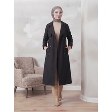 B.HE.Z Kruvaze Yaka Bondik Su Itici Kumaş Astarlı Trend Model Diz Altı Trençkot