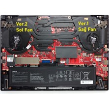 İnfostar Asus Tuf Dash F15 FX516PM-AZ077  ile Uyumlu Fan V2 (Sol  Fan) 12V