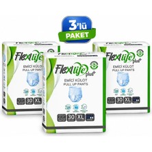 Flexi Life Plus Ped Külot Hasta Bezi Emici Extra Large Boy (Xl) 30'lu x 3 Paket