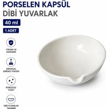 Labolist Porselen Kapsül 40 ml Dibi Yuvarlak 1 Adet