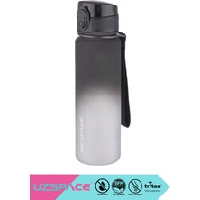 Uzspace 500ML-1000ML-1500ML Özel Koleksiyon Çift Renkli Soft-Touch Serisi Askılı Akıtmaz Motivasyonel Tritan Su Matarası