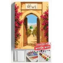 Corvo Sayılarla Boyama Seti Numaralı Tuval Fırça Boya Askı Aparatı Dahil Set 50X70 cm - Cennet Kapısı