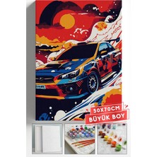 Corvo Sayılarla Boyama Seti Numaralı Tuval Fırça Boya Askı Aparatı Dahil Set 50X70 cm - Cubaru
