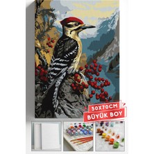 Corvo Sayılarla Boyama Seti Numaralı Tuval Fırça Boya Askı Aparatı Dahil Set 50X70 cm - Sinek Kuşu