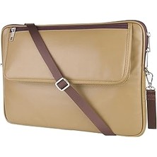 TeknoKapsül 2k S.deri Laptop Çantası,tablet Çantası,14'' Inç,vegan,omuz ve Valiz Askılı,aksesuar ve Evrak Cepli,25.5 * 36 * 2 Cm.,vizon