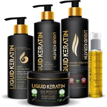 TeknoKapsül Kabaran Kuru Mat Sert Saçlar Için Keratin Bakım Seti (5'li)