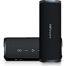 TeknoKapsül Hifuture Ripple Bluetooth 5.3 Ipx7 Su Geçirmez Stereo 30W Tws 12 Saat Çalma Hızlı Şarj 360° Dinamik Ses Işlevlitaşınabilir Kablosuz Hoparlör Siyah