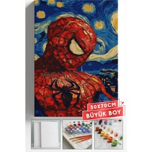 Corvo Sayılarla Boyama Seti Numaralı Tuval Fırça Boya Askı Aparatı Dahil Set 50X70 cm - Spider