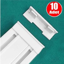 Ayrex Aletçantam 2'li Korniş Kapağı Geçmeli Ray Perde Son Kilidi - 10'lu Paket