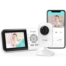 Ayrex Bebek Video Monitörü, Bebek Wifi Kamerası, 2.8 Inç Ekran ve Uygulama Kontrolü, 1000 Ft Uz