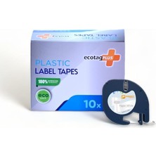 Ayrex Dymo Letratag Etiket Muadili 12 mm x 4 mt Kağıt Beyaz 10 Lu