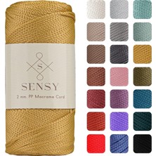 Ayrex 2 mm - 200 gr Polyester Makrome Ipi Hardal 230 M Polyester Makrome Ip Supla Ip ve Çanta Ipli�