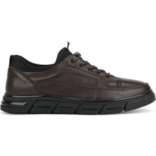 Ziya, Erkek Hakiki Deri Sneaker 1631053Z1822 Kahve