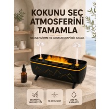 Uzaktan Kumandalı Hava Nemlendirici Aromaterapi Difüzörü 2 4 8 Saat Zamanlayıcılı Siyah