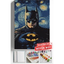 Corvo Sayılarla Boyama Seti Numaralı Tuval Fırça Boya Askı Aparatı Dahil Set 50X70 cm - Batman