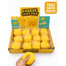 Ponikido Peynir Squishy Sıkılabilir Stres Oyuncağı – Yumuşak Esnek Eğlenceli Tekli