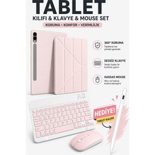 Rabbit Tech Galaxy Tab S9 Fe Plus - S10 Plus 12.4 Uyumlu Standlı Tablet Kılıfı + Tablet Kalemi + Bluetooth Klavye Mouse Set