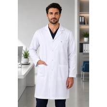 İK-AL Erkek Önlük & Doktor Laborant Hemşire Iş Önlüğü & Klasik Yaka Uzun Boy Uzun Kol