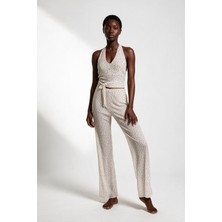 Aquella Desenli Tül Crop Top-Pantolon Takım