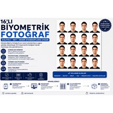 Cantex Tech 16 Adet 5x6 cm Biyometrik Vesikalık Fotoğraf | Ehliyet ve Kimlik Uyumlu