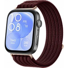 Sneezy Huaweı Watch Fıt 3 Uyumlu Dokuma Kordon Ayarlanabilir Spor Kordon