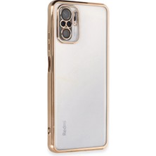 ALK Xiaomi Redmi Note 10 Kılıf Razer Lensli Silikon - Gold
