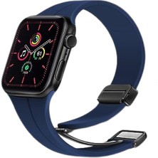 Wonew Apple Watch 42 - 44 - 45 - 49 mm Rubber Kayış Lacivert Apple Watch Kayışı – Turuncu