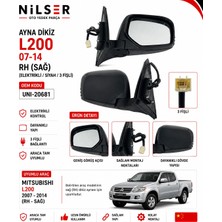 Ns Nilser Auto Parts Mitsubishi L200 Dikiz Ayna Dış Sağ 2007-2014 3fişli