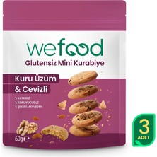 Wefood Glutensiz Mini Kurabiye Kuru Üzüm & Cevizli 60 G 3'lü