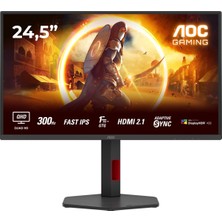 Aoc 24.5" Q25G4SR 0.3ms 300Hz Fast IPS 2k Gaming Monitör(Ölü Pixel-Kutusu Açılmış Ürün)