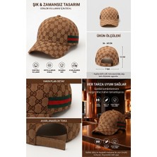 Özkurt Ticaret Unisex Monogram Desenli Cırtlı Ayarlanabilir Spor Kasket Şapka (Premium Seri)