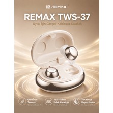 Remax Sleep Mini Kablosuz Bluetooth 6.0 Uyum Kulaklığı - Görünmez & Yan Yatışa Uygun  Tws-37 Bej