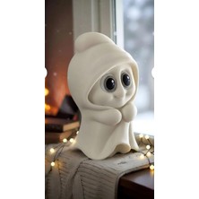 Ayrex Housetrend Şirin Hayalet Figür, Modern Dekoratif Biblo, 3D Baskı, Plastik, Beyaz Ev ve Ofis