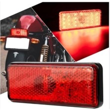 Ayrex Motosiklet Arka Fren Lambası Ister Sabit Ister Çakar Modlu 18 Ledli