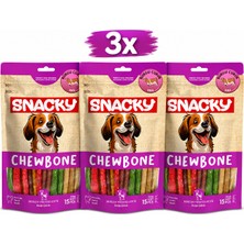 Snacky Munchy Köpek Burgu Çubuk 15'li *13CM *105G 3lu Set