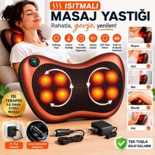 Ayrex Yues Isıtmalı Masaj Yastığı Shiatsu Masaj Cihazı, 8 Döner Masaj Topu, Isıtma Özelliğ