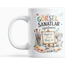Nino Store Kişiye Özel Görsel Sanatlar Öğretmeni Kupası Öğretmenler Günü Hediyesi Porselen 300 ml