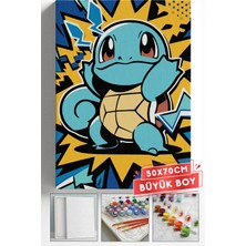 Corvo Sayılarla Boyama Seti Numaralı Tuval Fırça Boya Askı Aparatı Dahil Set 50X70 cm - Pokesu