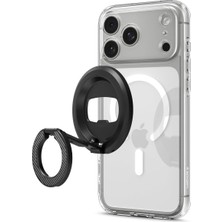 Ayrex Magsafe Destekli Modeller ile Uyumlu Telefon Tutucu Halka O-Mag Mag Fit Ring Siyah - AMP08822