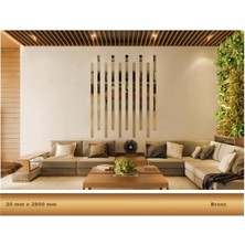 Ayrex Eym 20 mm x 2800 mm Bronz Sibu Aynalı Pleksi Şerit Mobilya Süsü