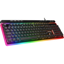 Ayrex Shıne K14 Siyah USB Rgb Backlight Membrane Gaming Oyuncu Klavye