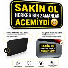 Mega Oto Market Acemi Şoför - Acemi Sürücü Magneti Tak Çıkar Manyetik Araba Bagaj Uyarı Levhası - Sakin Ol Herkes Bir Zamanlar Acemiydi