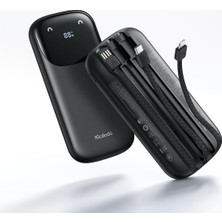 Ayrex MC-8520 10000MAH 22.5W Pd & Qc Hızlı Şarj Dahili Kablolu Powerbank Siyah (Type-C/lightning/