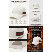 Özkurt Ticaret Unisex Monogram Desenli Cırtlı Ayarlanabilir Spor Kasket Şapka (Premium Seri)